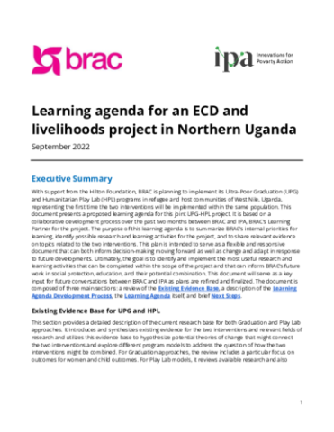 View the Learning Agenda