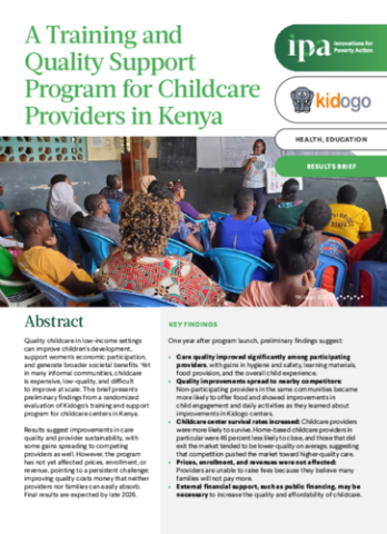 Preliminary Results Brief