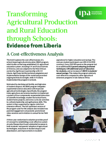 Read the Cost-effectiveness Brief