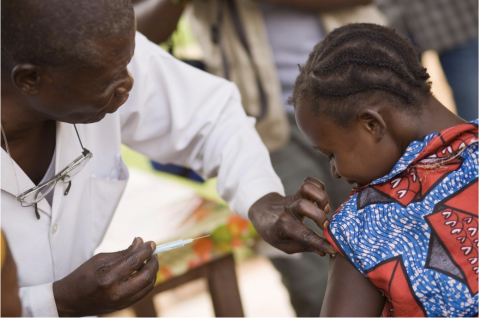 2008 Valeriya Anufriyeva Doctor from UNICEF Mission administering a vaccine to a girl.