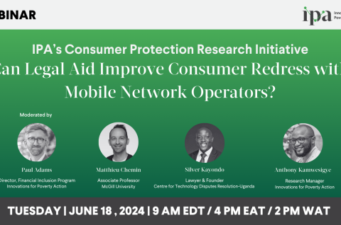 IPA’s Consumer Protection Research Initiative Event Banner