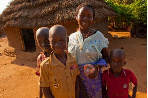 A family in South Sudan