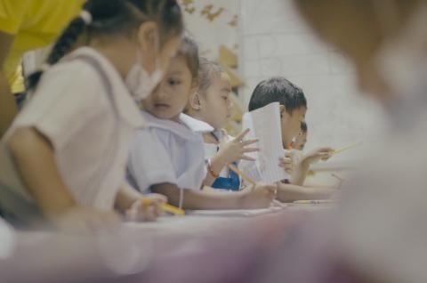 Kids in classroom Philippines