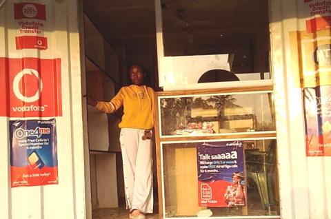 Mobile money agent in Ghana