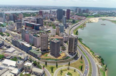 Aerial view of Abidjan