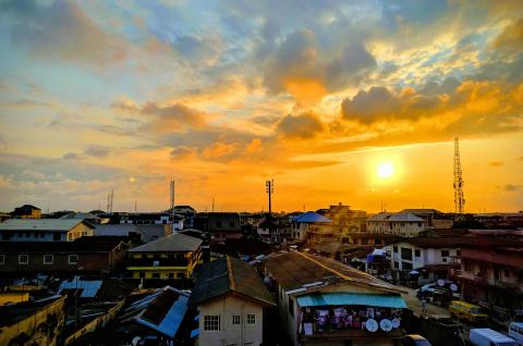 Aerial view of Lagos, Nigeria. © 2019 Namnso Ukpanah