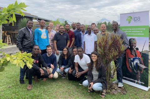 A group photo from IPA's Africa Regional Research & Data (RAD) Summit in Ruhengeri, Rwanda in March 2020, shortly before pandemic lockdowns started.
