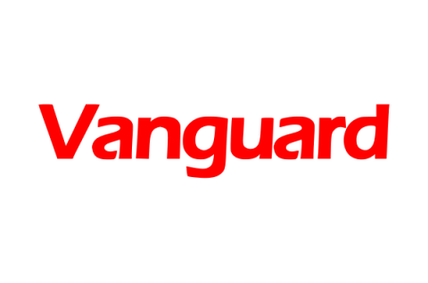 Vanguard logo on white rectangular background