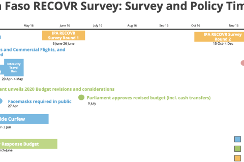 Burkina Faso RECOVR Survey: Survey and Policy Timeline infographic