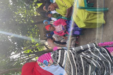A group of women attending an information session in Tanzania, © CWCD