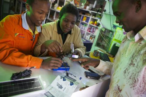 Customers at a retailer in Nairobi, Kenya. © 2013 Tugela Ridley