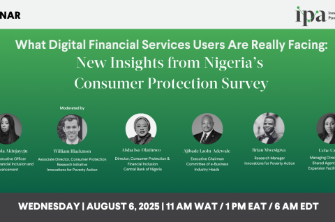 Banner image with headshot photos, names, and titles and affiliations of panelists for this webinar