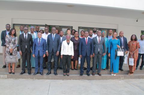 Photo of attendees at launch event