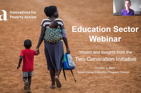 Screenshot of the title slide of the presentation from the webinar recording