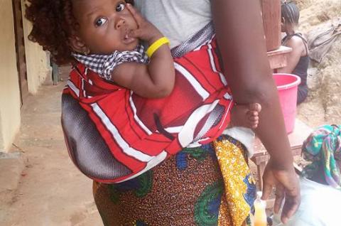 Infant with bracelet