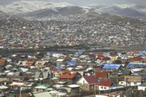Photographie d'un paysage urbain en Mongolie