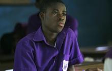 A Ghanaian student sits in class